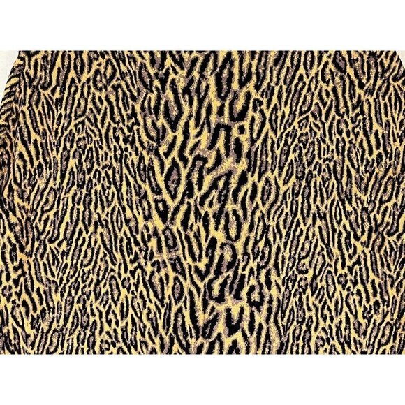 BCBG Animal Print Edgy Skirt L Brown Preppy Old Money Classic Leopard Urban Chic - Picture 6 of 13